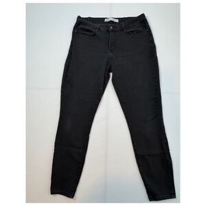 Signature by Levi Strauss Jeans Womens 16M Black Mid Rise Skinny Denim W33 L30